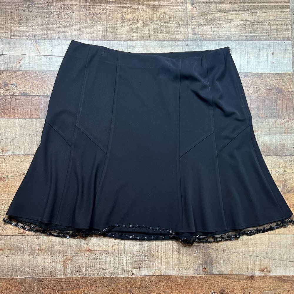 Women's Black Lane Bryant Skirt with Embellished Hem size 24